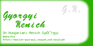 gyorgyi menich business card